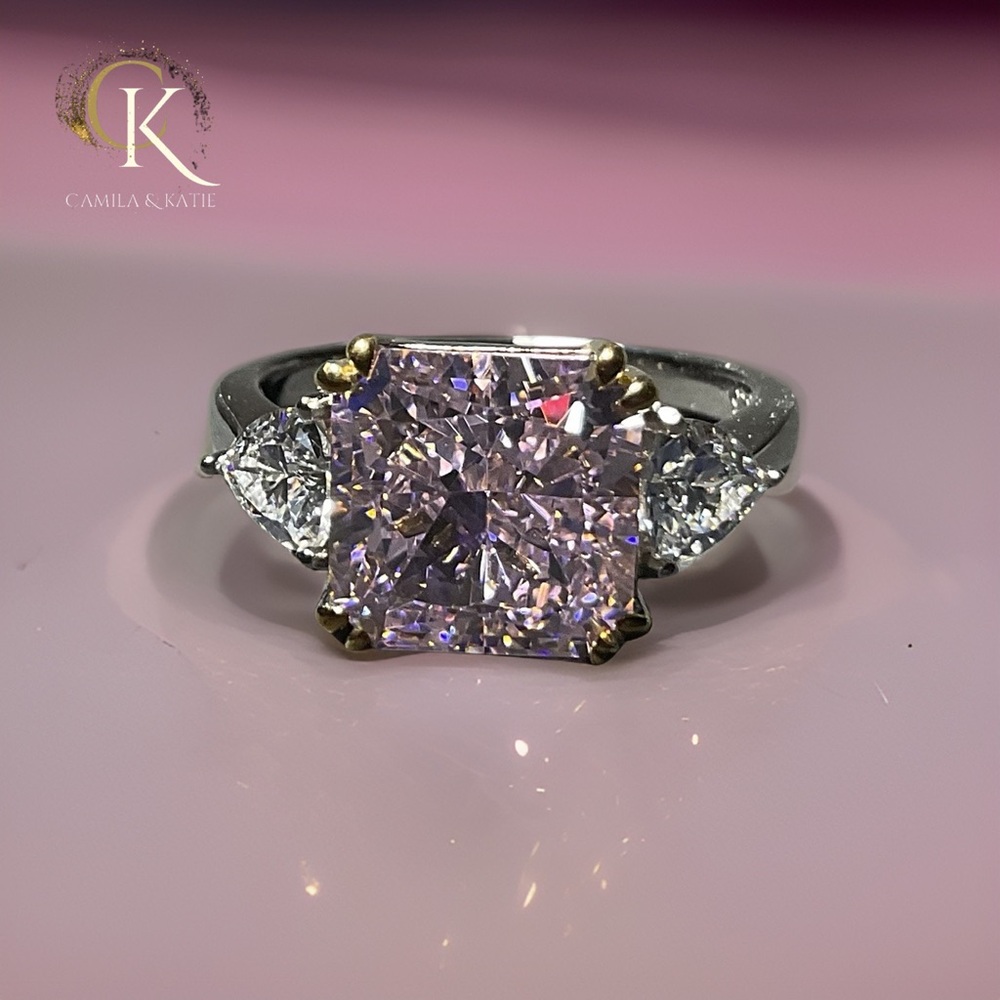 Pink Lab Hybrid Engagement Ring